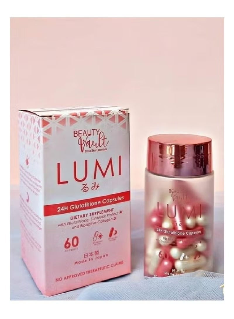Beauty Vault Lumi 24H Glutathione Capsules By Beauty Vault (60 Capsules) - Image 4